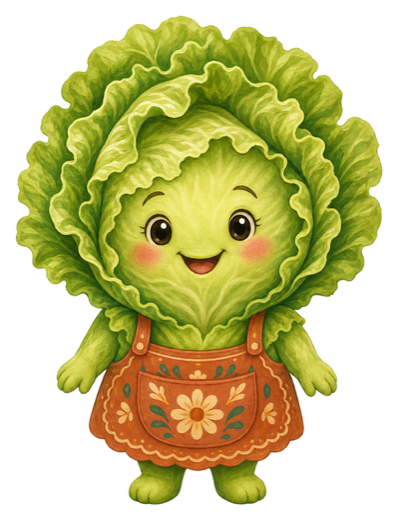 Lechuga, la mascota lechuga de Macro